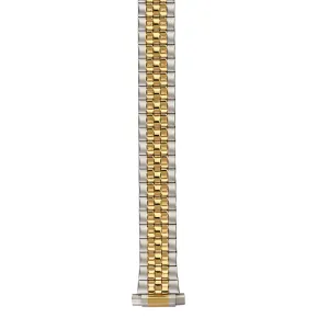 11mm Stainless Steel Two-Tone Satin/Shiny Finish Expansion Watch Band