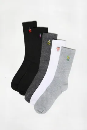 5 Paires de Chaussettes Brodées Amnesia Junior