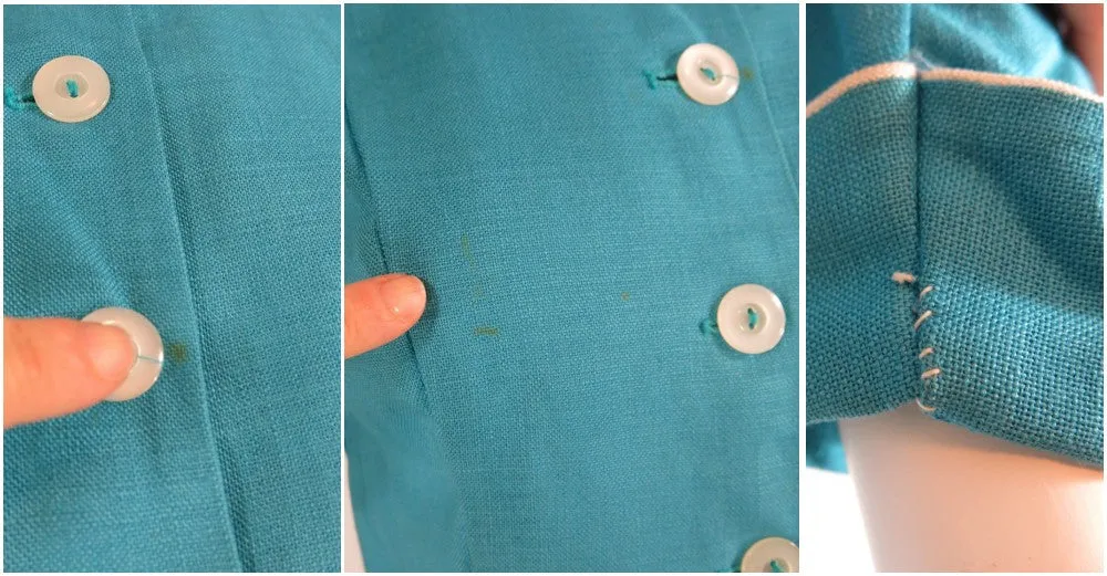 50s Skirt Suit in Turquoise Blue - xs, sm