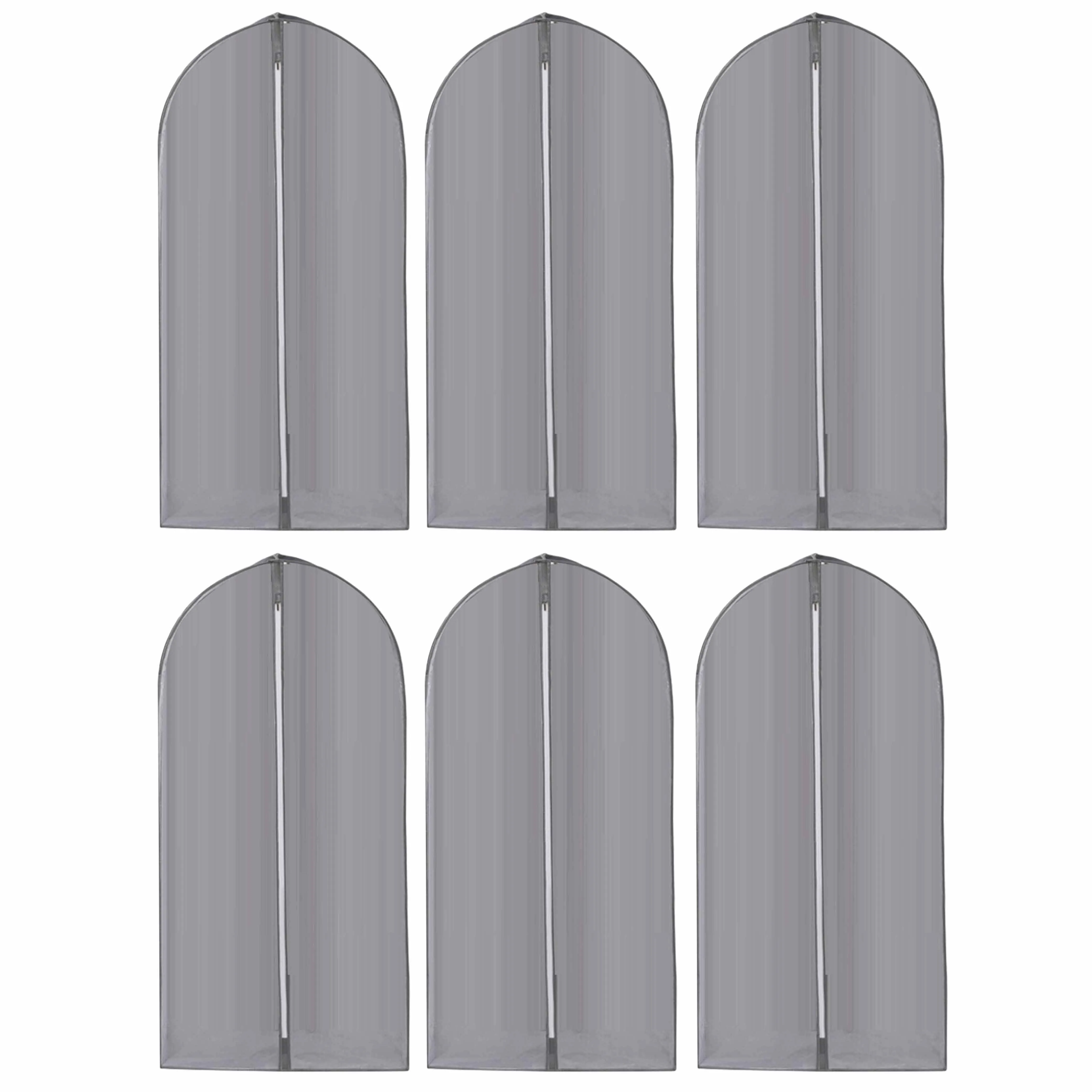 6 Pc Garment Bags Suit Clothing Storage Cover Dress Clothes Travel Luggage 24x36