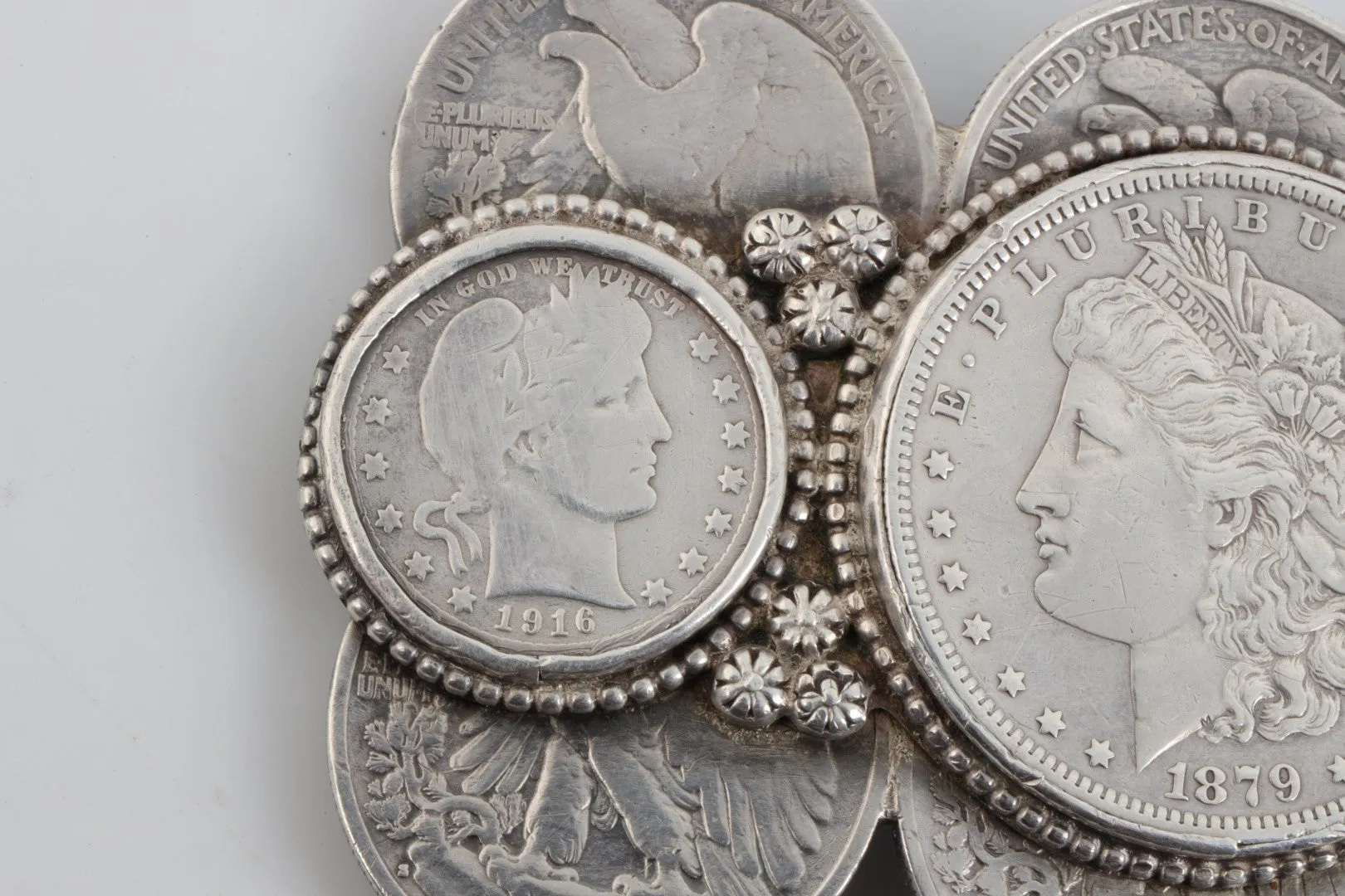999 Silver Coin Belt Buckle (145.96g.)