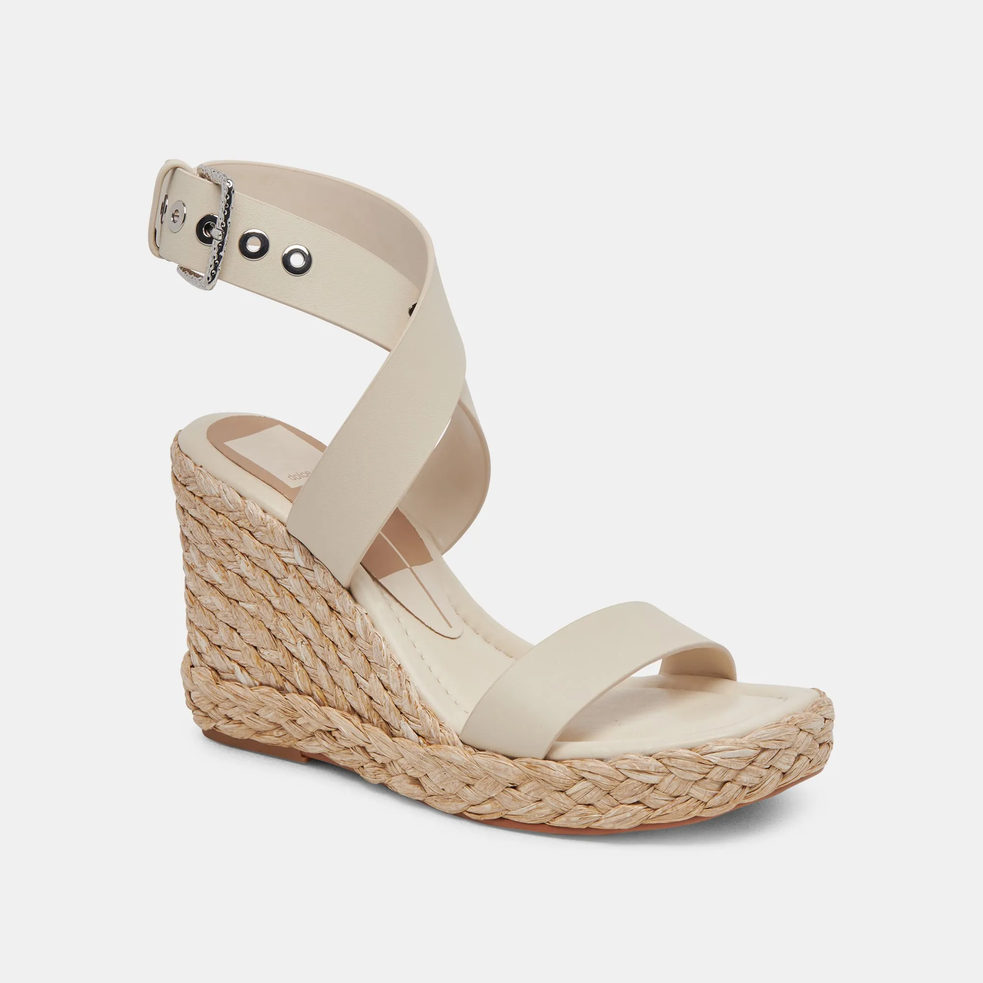 ALDONA WEDGES IVORY LEATHER