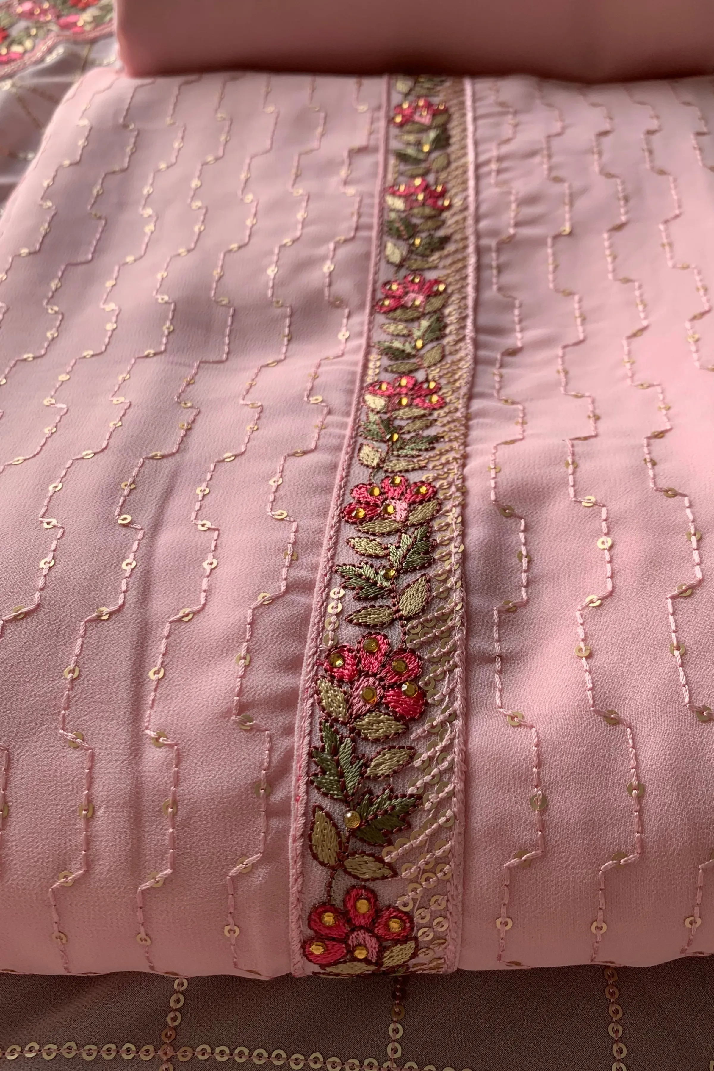 Baby Pink Dress Material