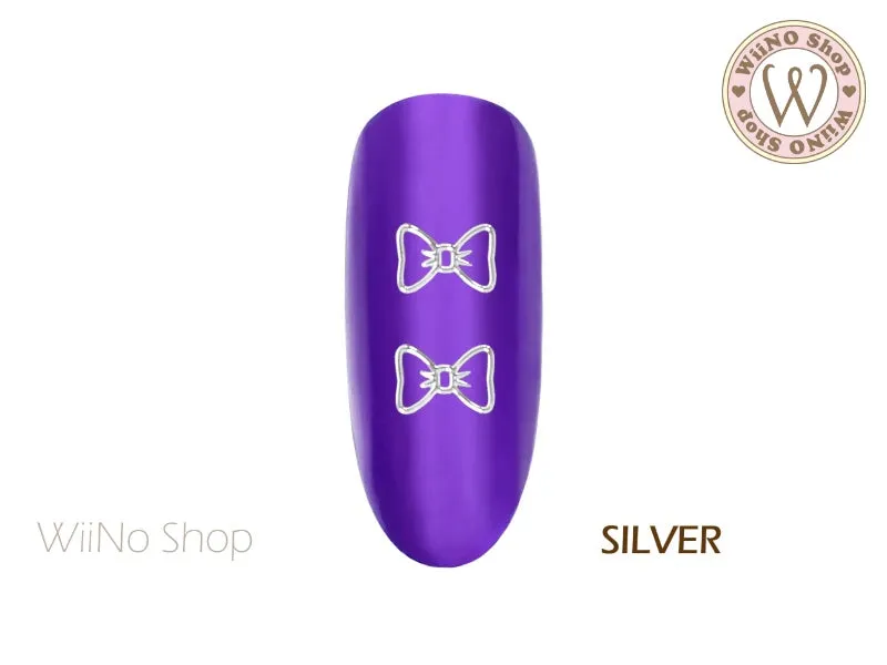 Bow Ultra Thin Nail Art Metal Decoration - 25 pcs