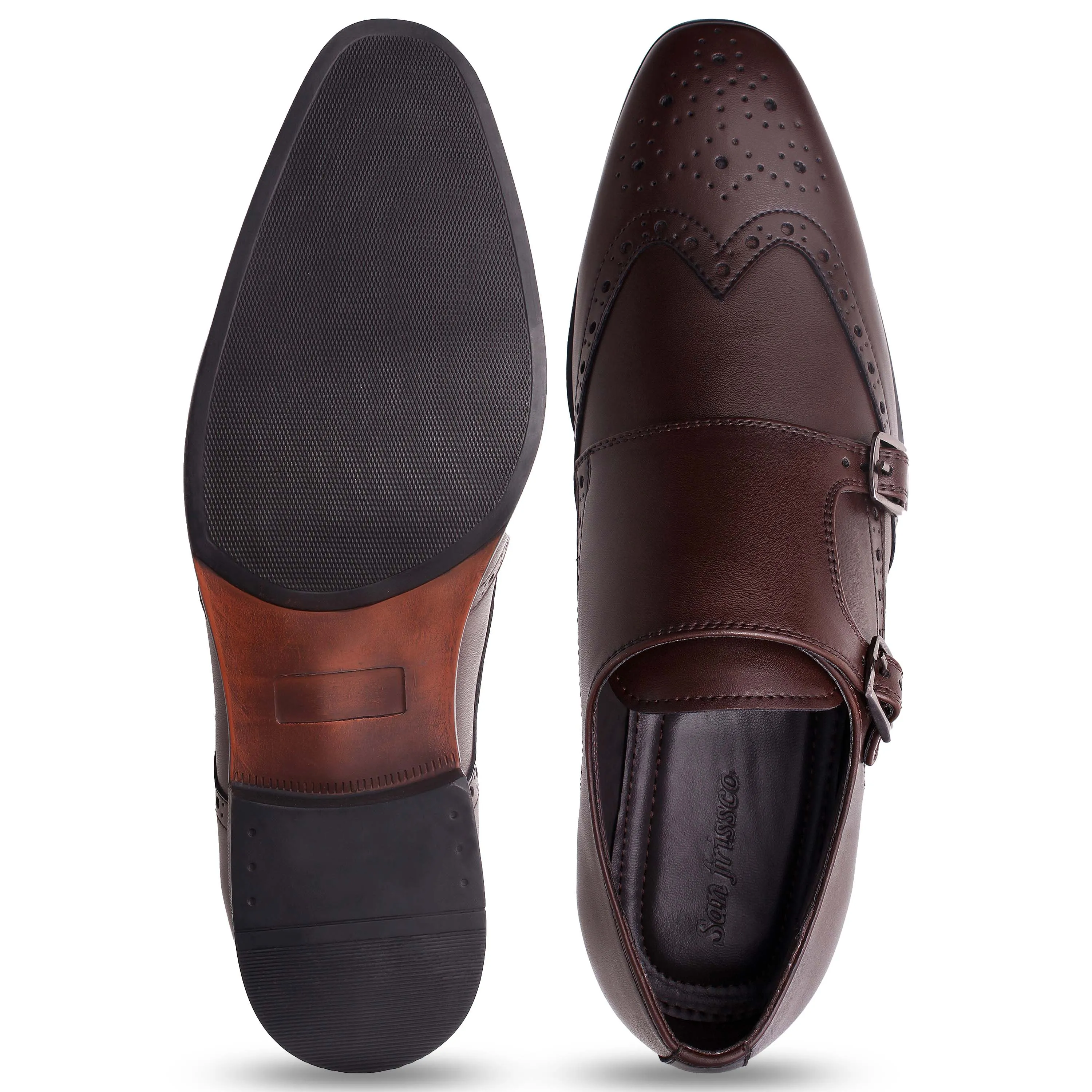 Brown Double Monk Brogues