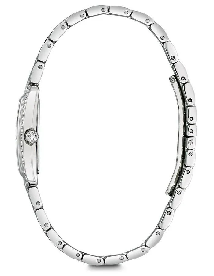 Bulova Womens Swarovski Crystal Watch - Rectangular - Pave Dial - Blue Hands