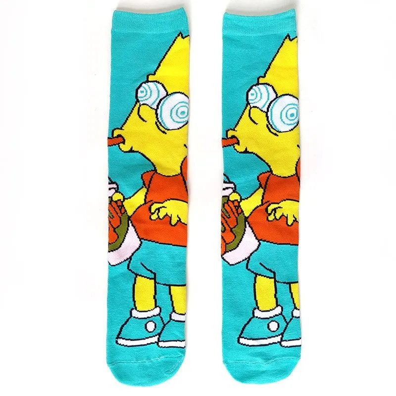 Cartoon Printed Casual Street Style Socks Set