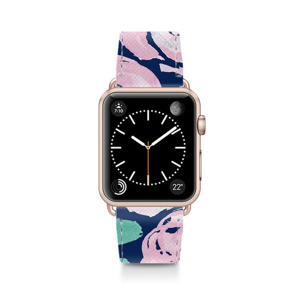 CASETIFY Apple Watch Band Leather All Series 42mm Aluminum Gold Frame 2  (Apple Watch sold separately)