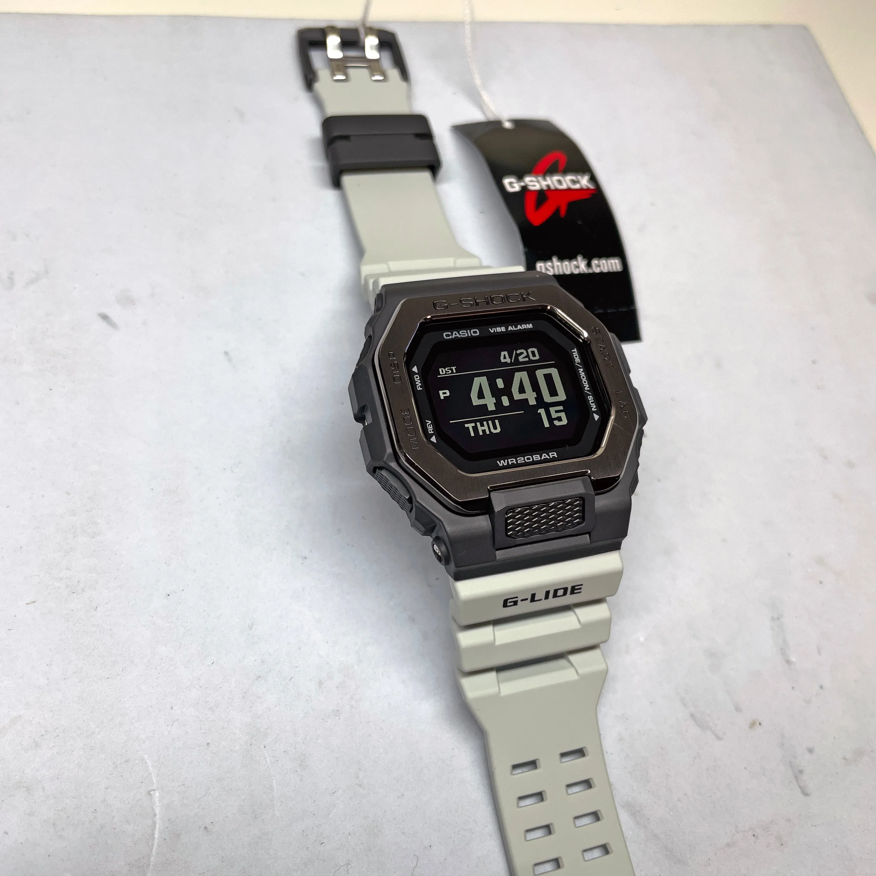 Casio G-SHOCK G-LIDE GBX100TT-8 Grey Monochrome Surf Surfer Men's Tide Watch