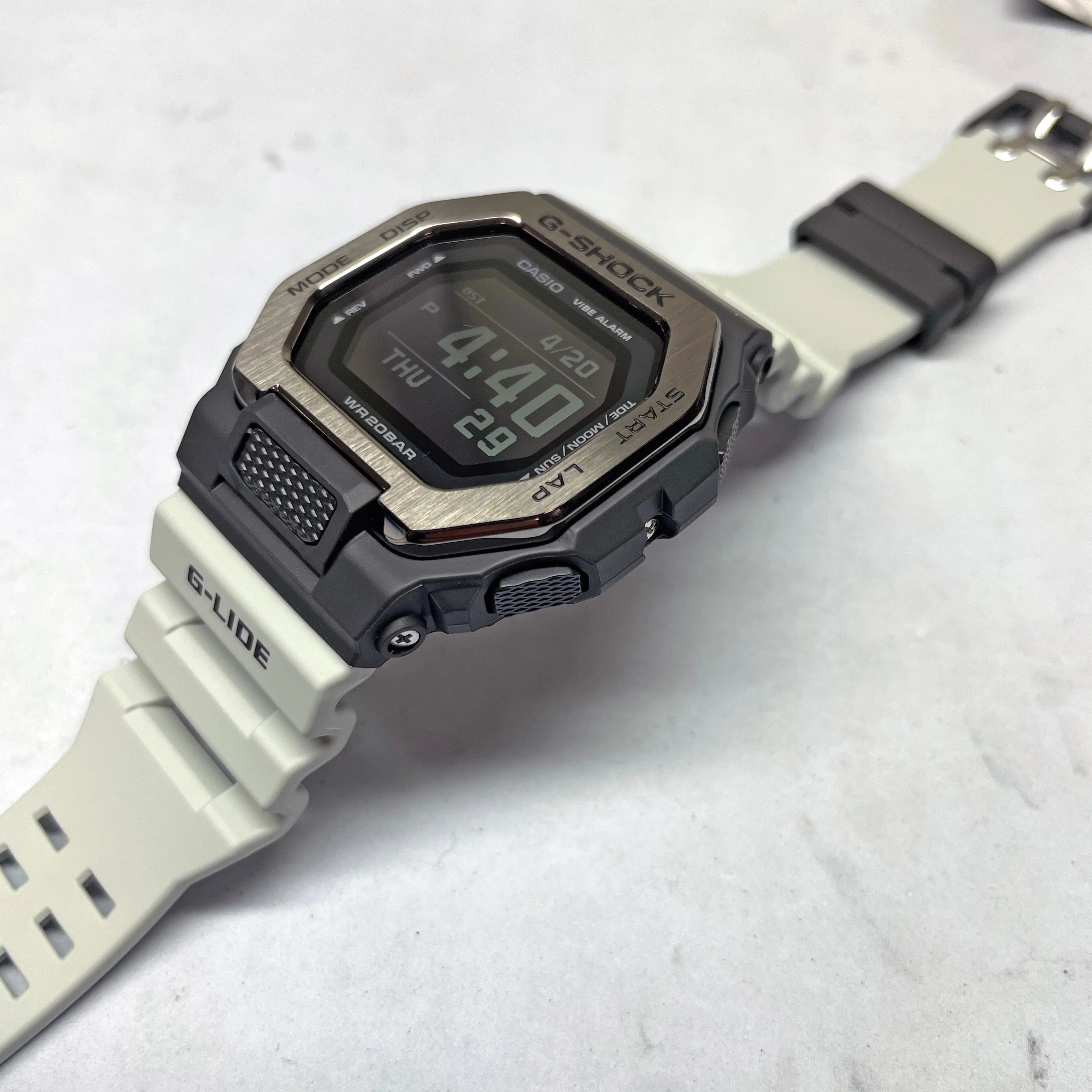 Casio G-SHOCK G-LIDE GBX100TT-8 Grey Monochrome Surf Surfer Men's Tide Watch