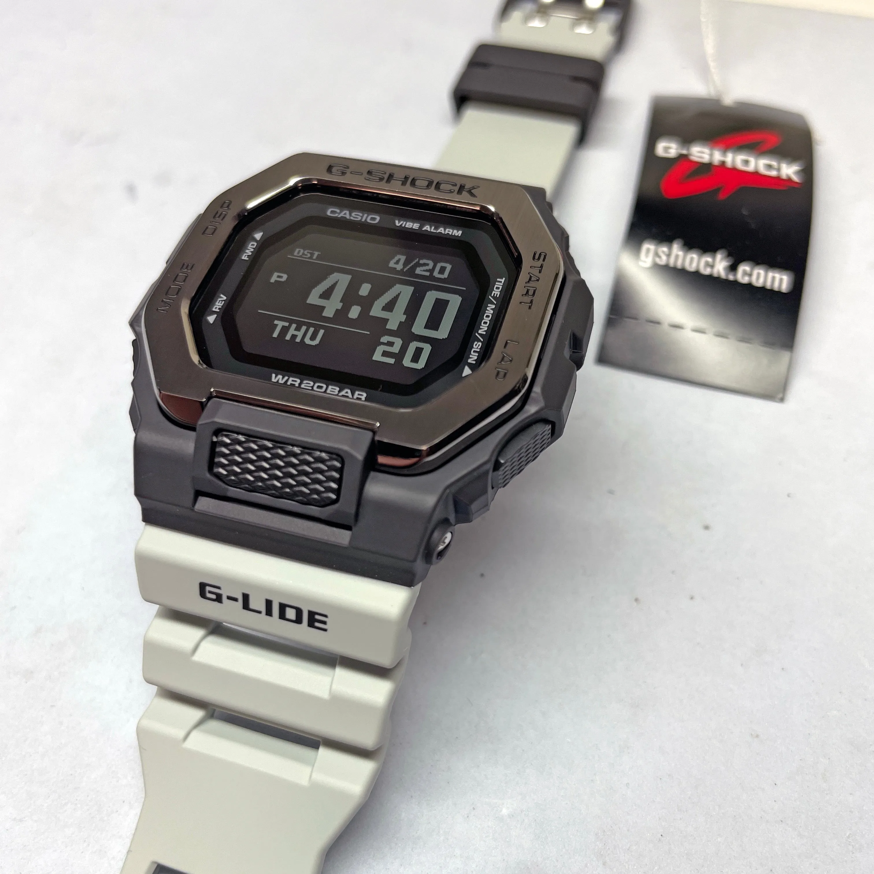 Casio G-SHOCK G-LIDE GBX100TT-8 Grey Monochrome Surf Surfer Men's Tide Watch