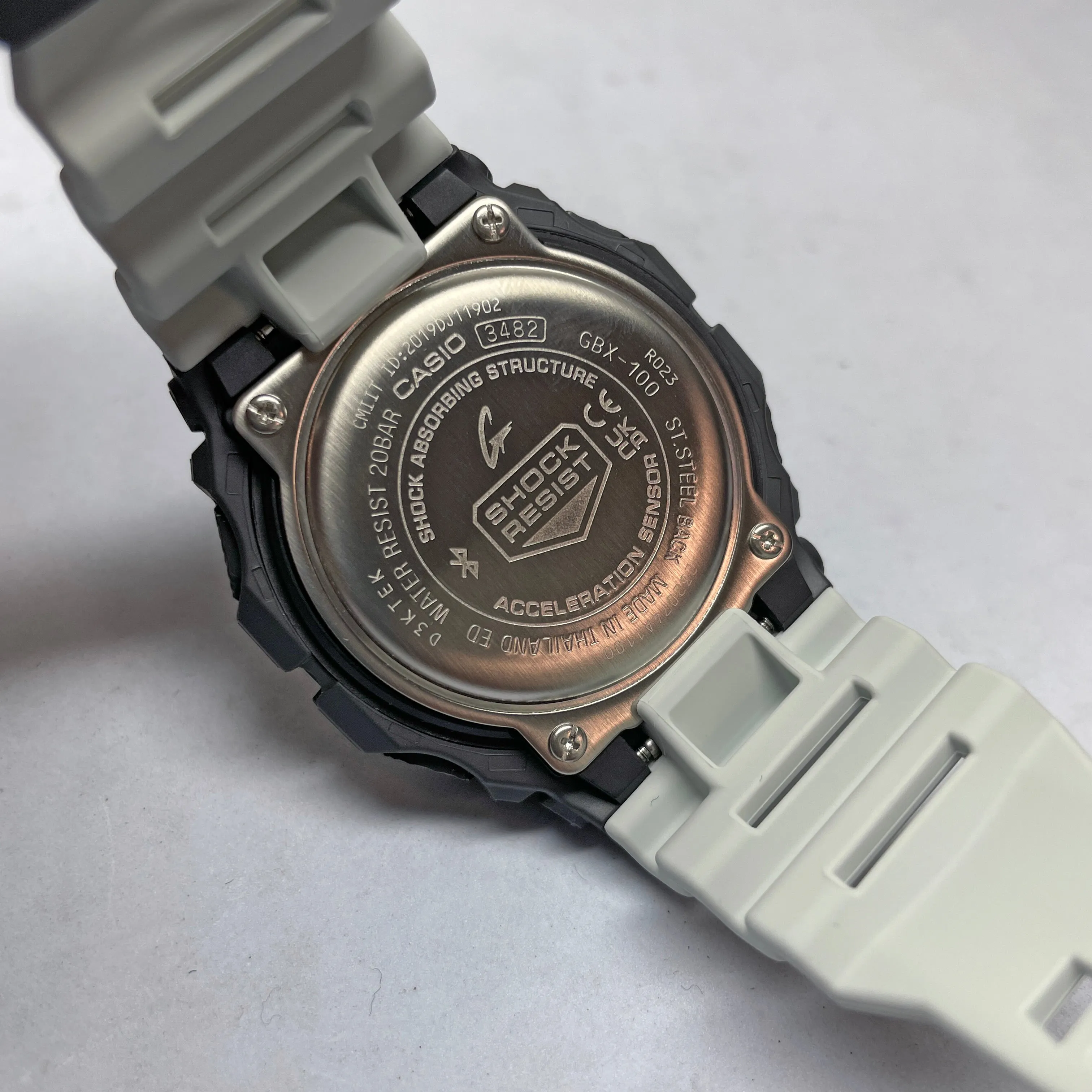 Casio G-SHOCK G-LIDE GBX100TT-8 Grey Monochrome Surf Surfer Men's Tide Watch