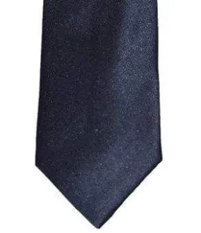 Cavani  Navy Plain Satin Tie Set