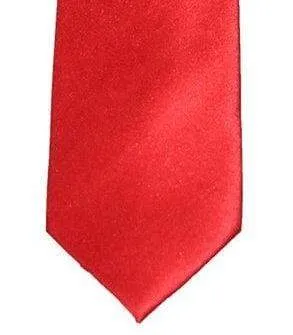 Cavani Red Plain Satin Tie Set