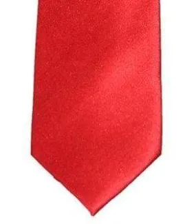Cavani Red Plain Satin Tie Set