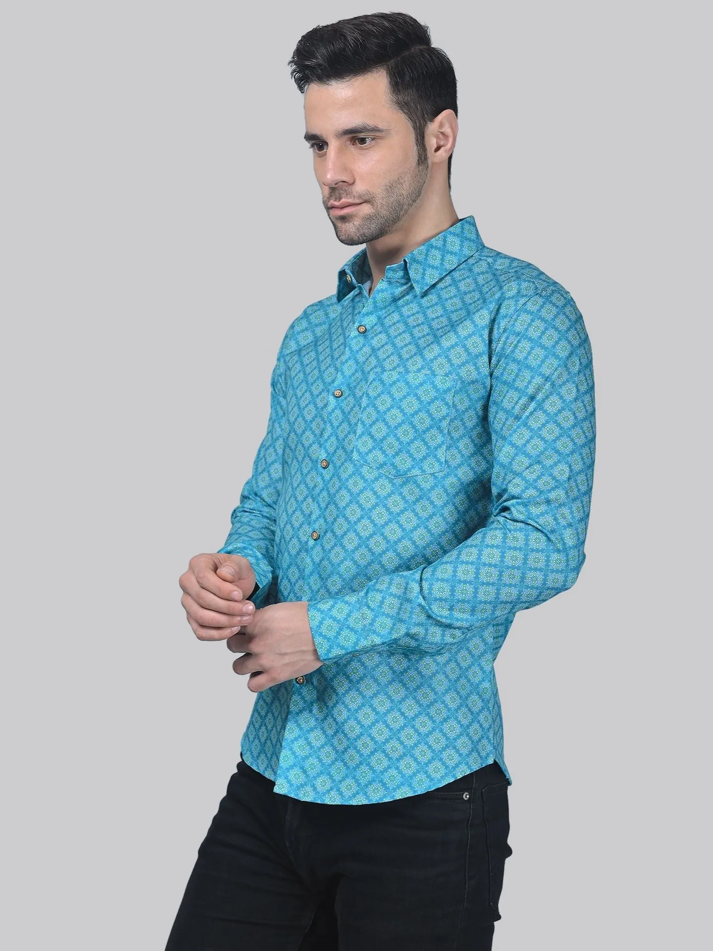 City-sleek Men's Printed  Shirt
