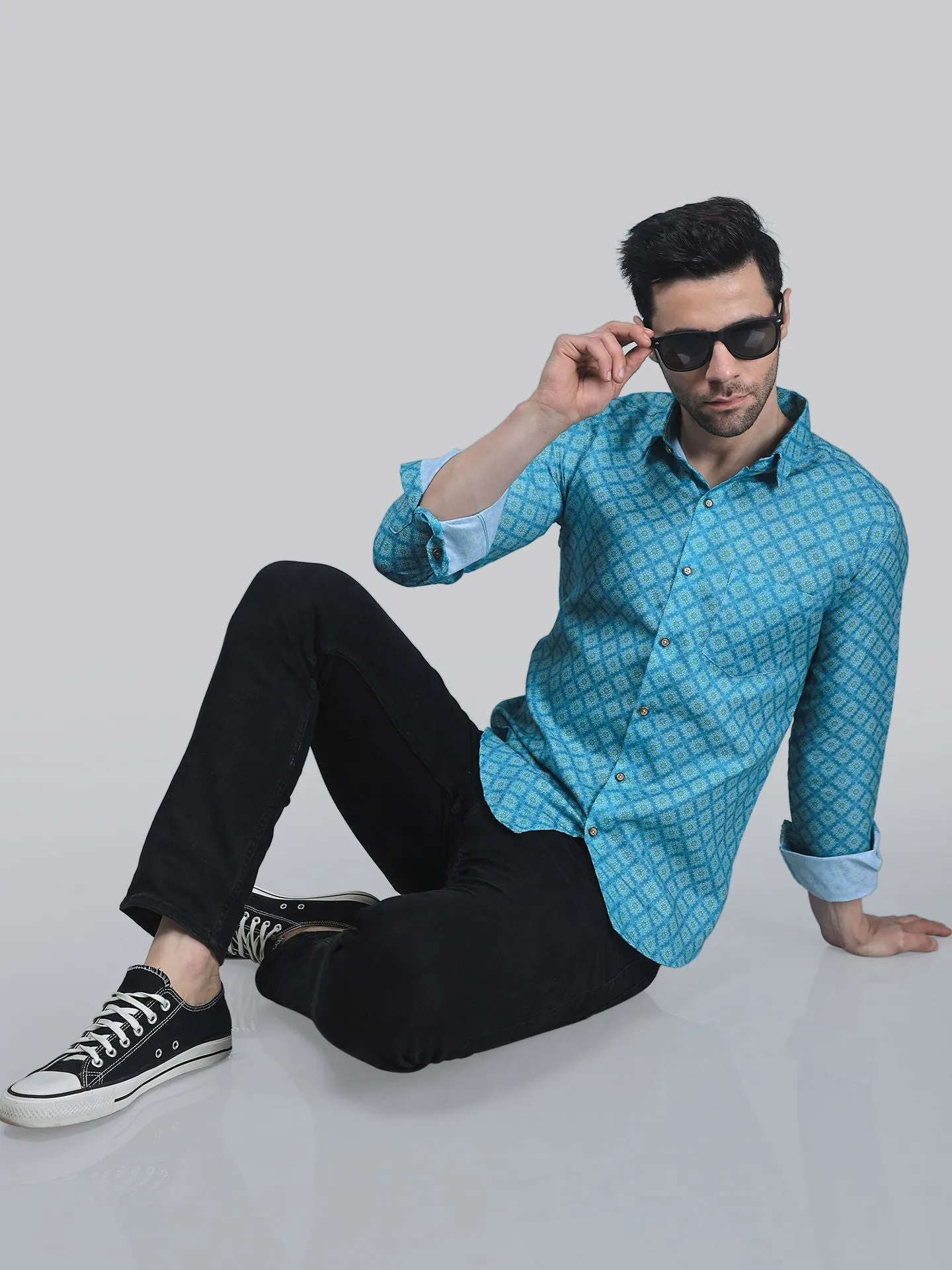 City-sleek Men's Printed  Shirt