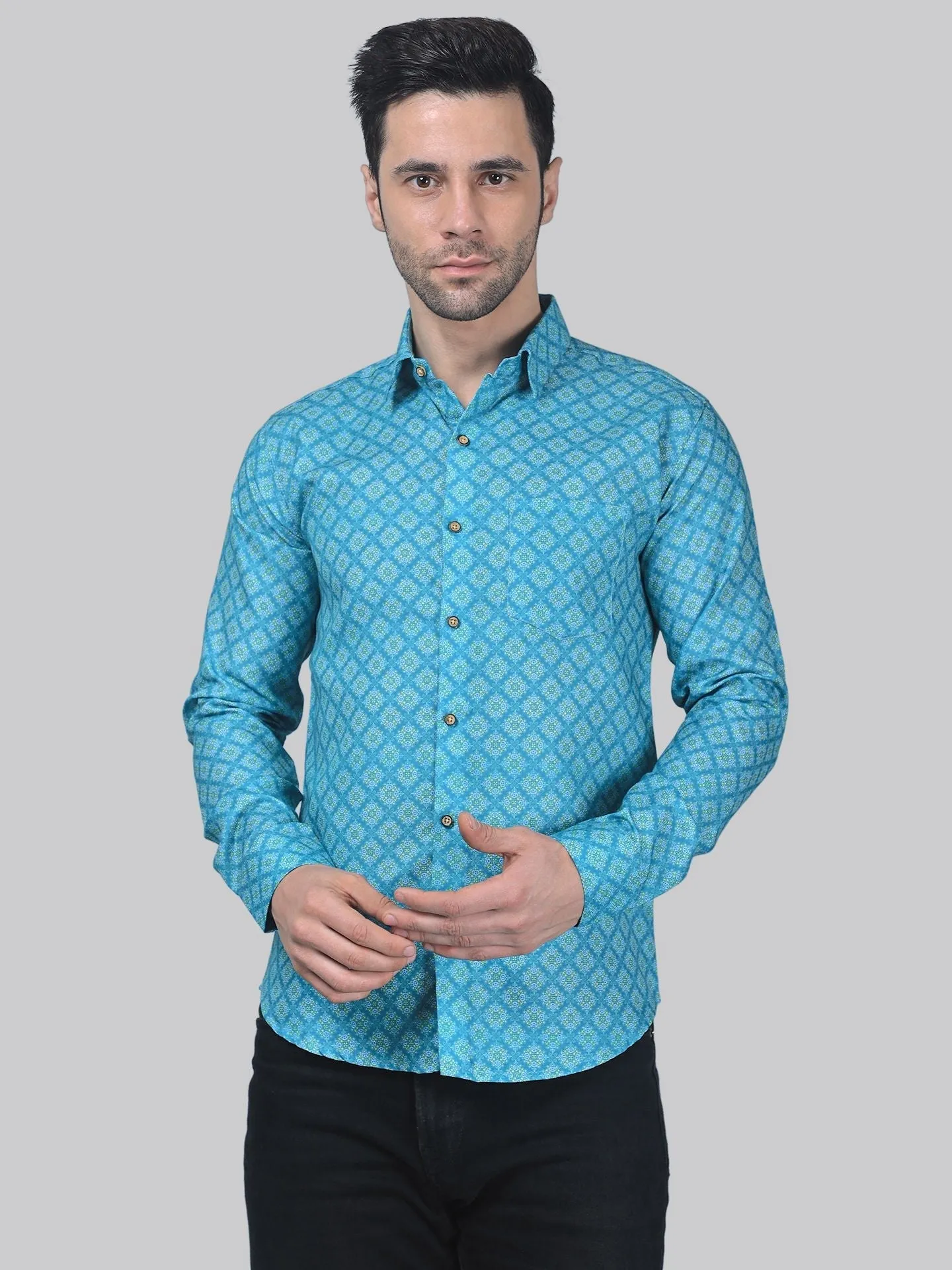 City-sleek Men's Printed  Shirt