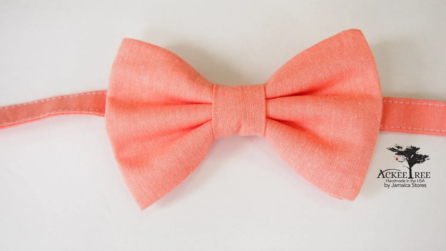 Coral Peach Bow Tie