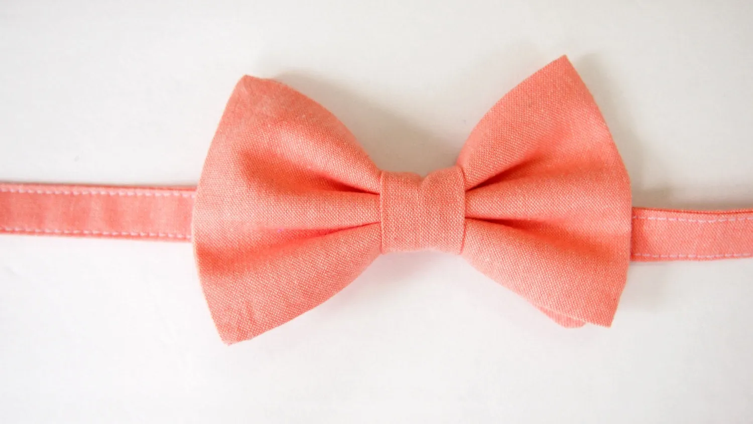 Coral Peach Bow Tie