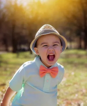 Coral Peach Bow Tie