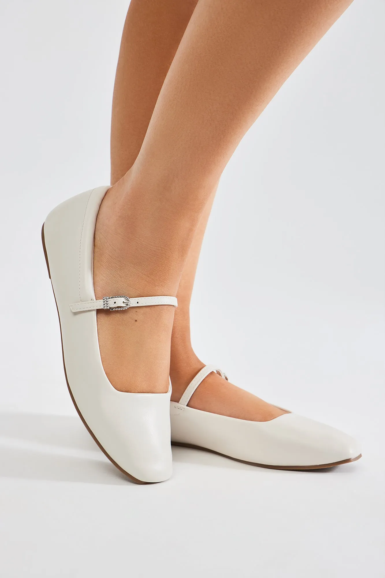 Faded Love Flats - Off White