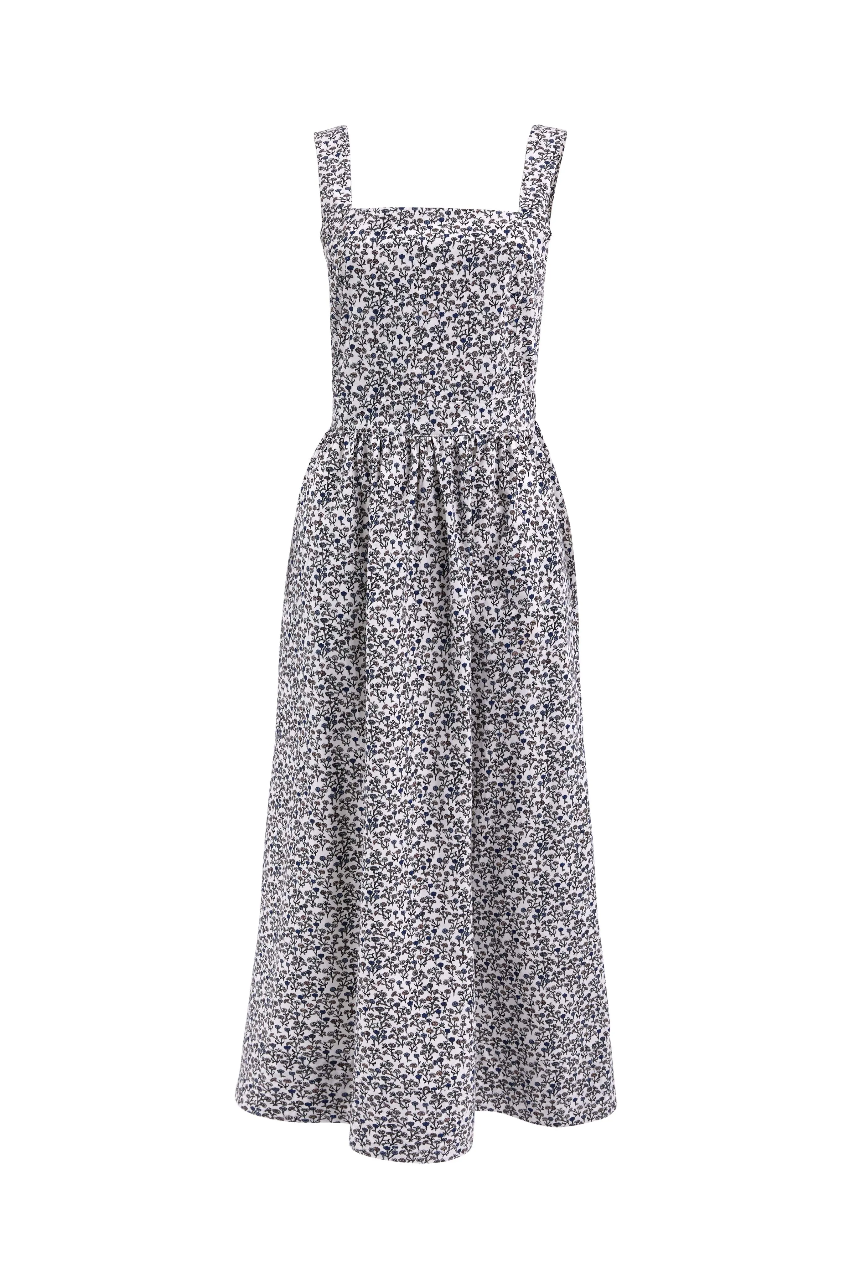 Farah Retro Ditsy Print Carnation Dress