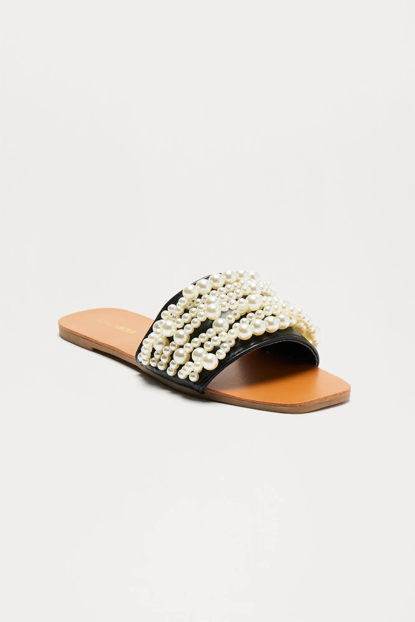 Feeling Pearly Flat Sandals - Black