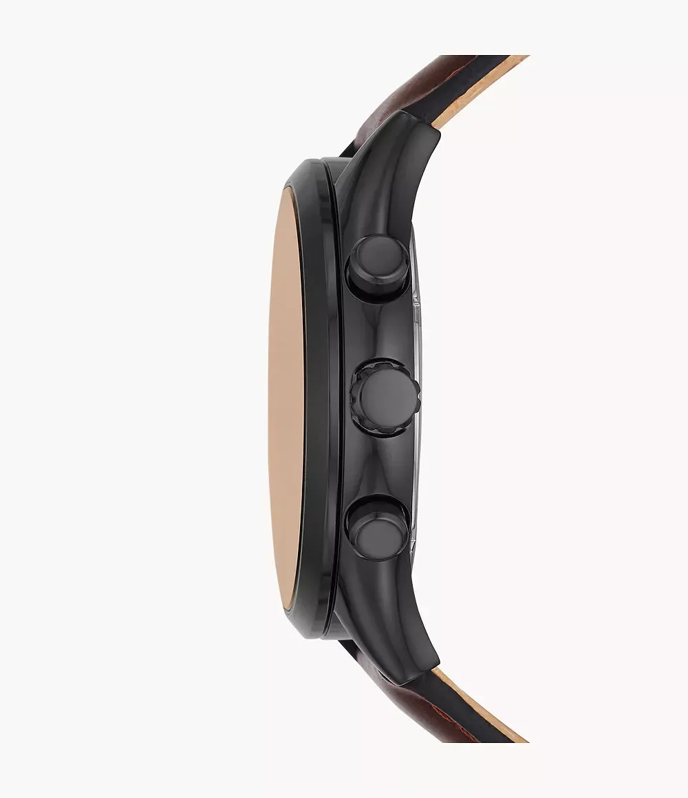 Fenmore Multifunction Brown Leather Watch