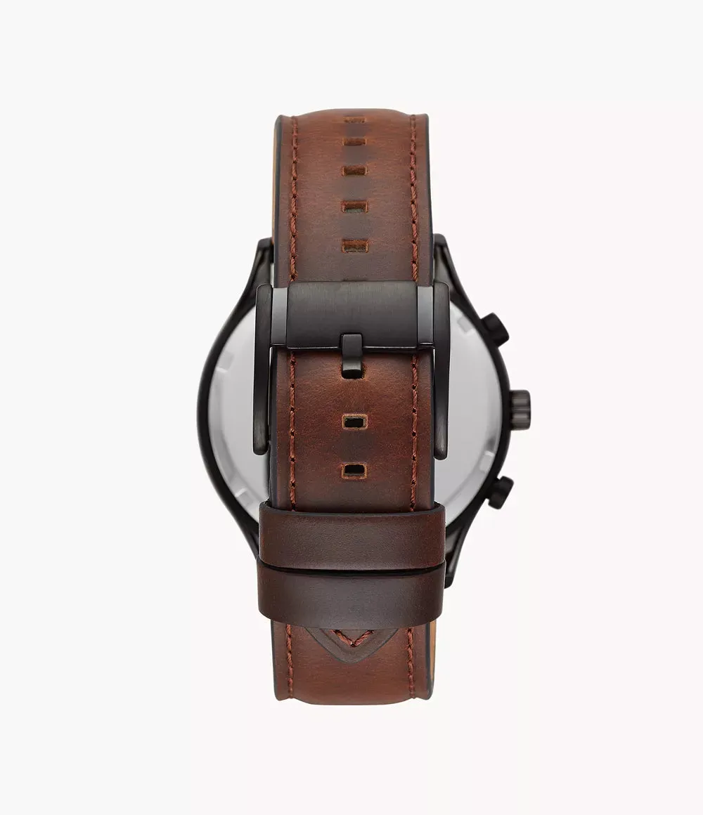 Fenmore Multifunction Brown Leather Watch