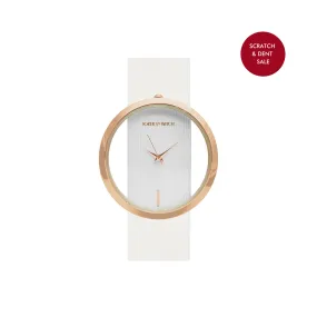 Futuristic White Rosegold Dial Watch SAMPLE