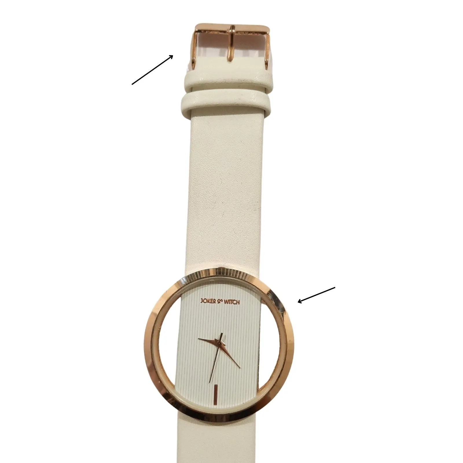 Futuristic White Rosegold Dial Watch SAMPLE