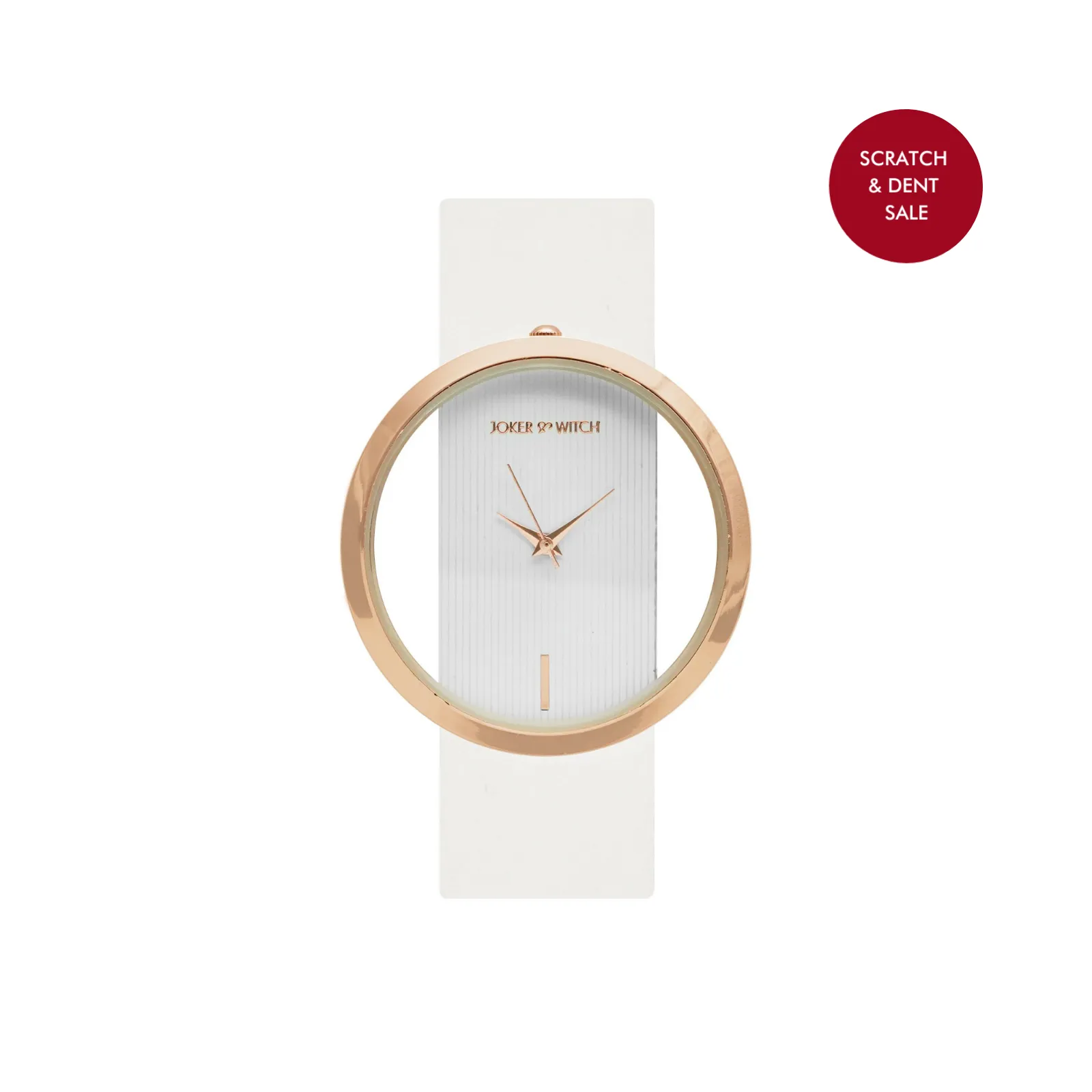 Futuristic White Rosegold Dial Watch SAMPLE