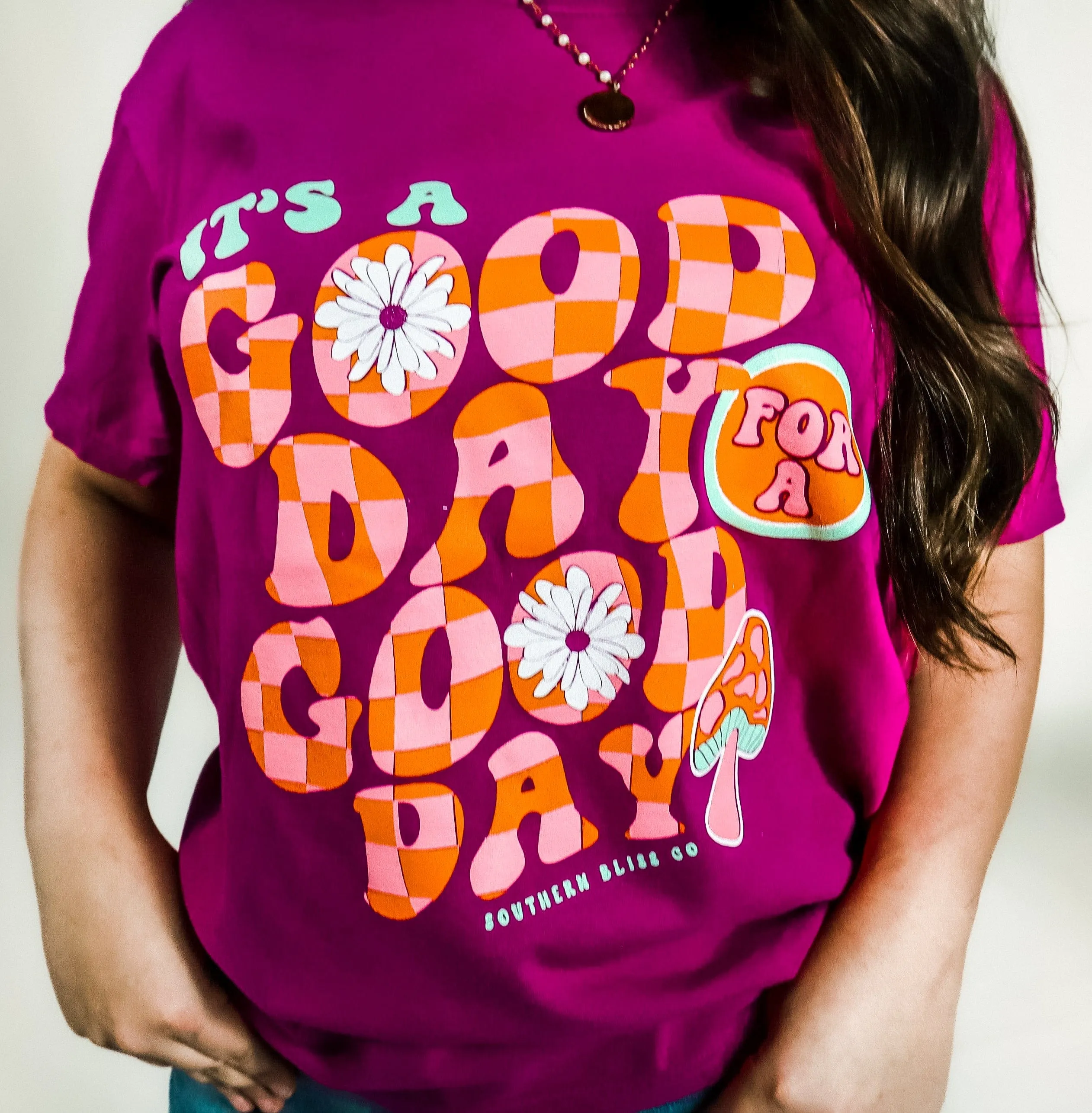 Good Day Solid Magenta Tee - PREORDER
