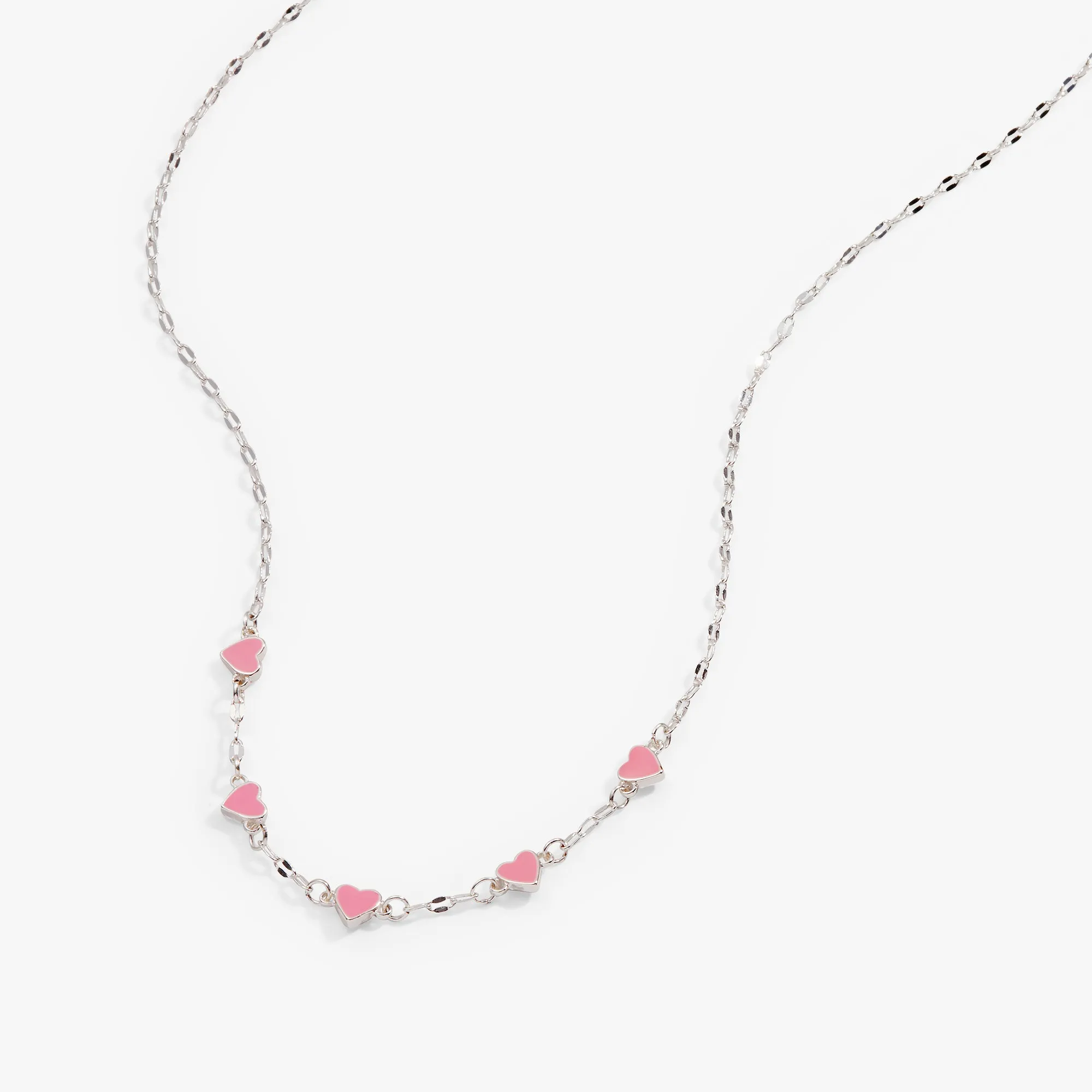 Hearts Chain Necklace, Adjustable