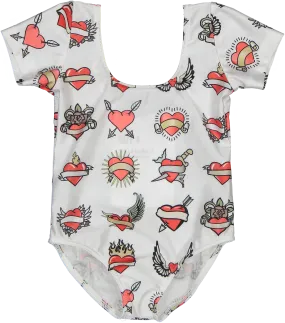 Hope Leotard/Bathing Suit, Tattoo Heart