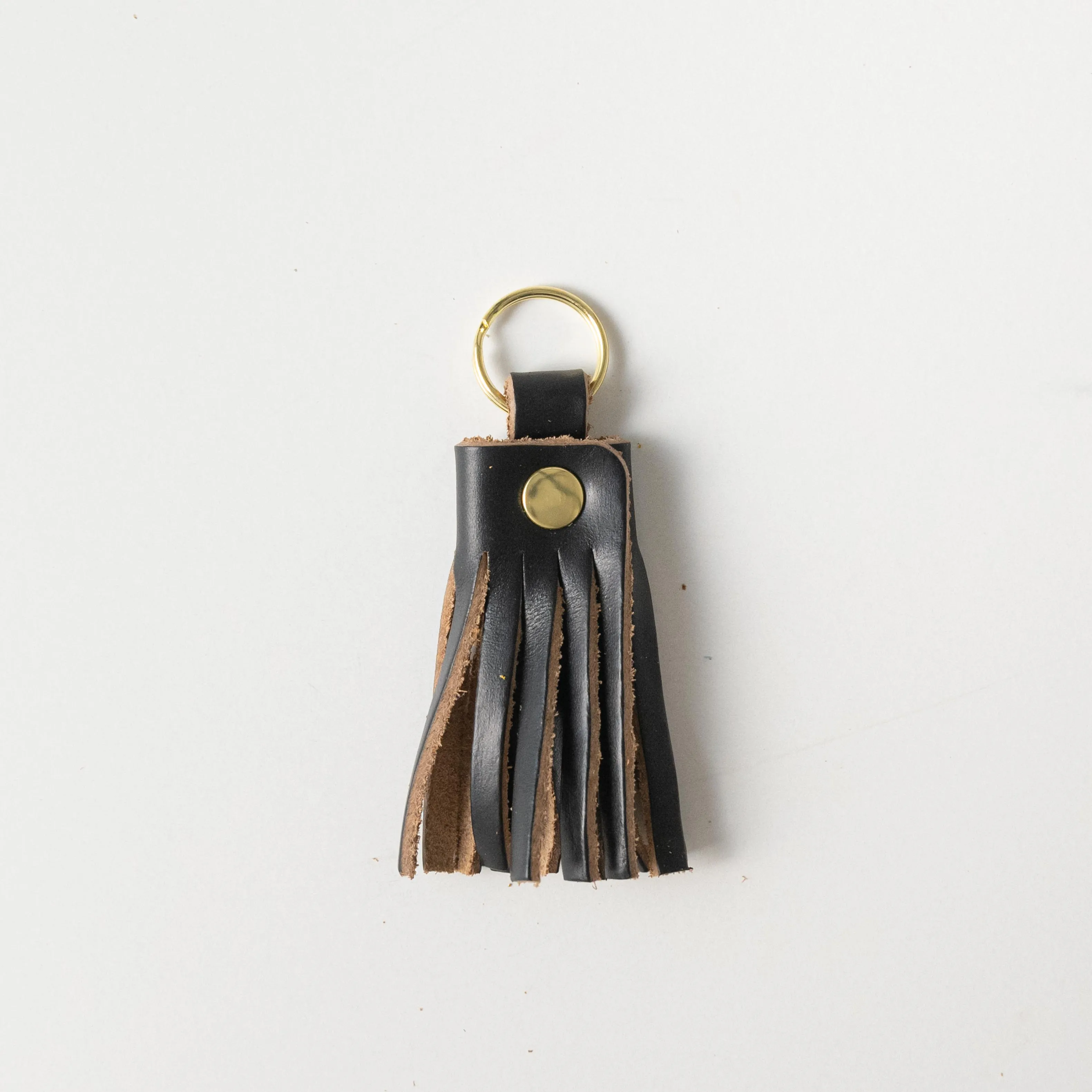 Jet Black Tassel Keychain
