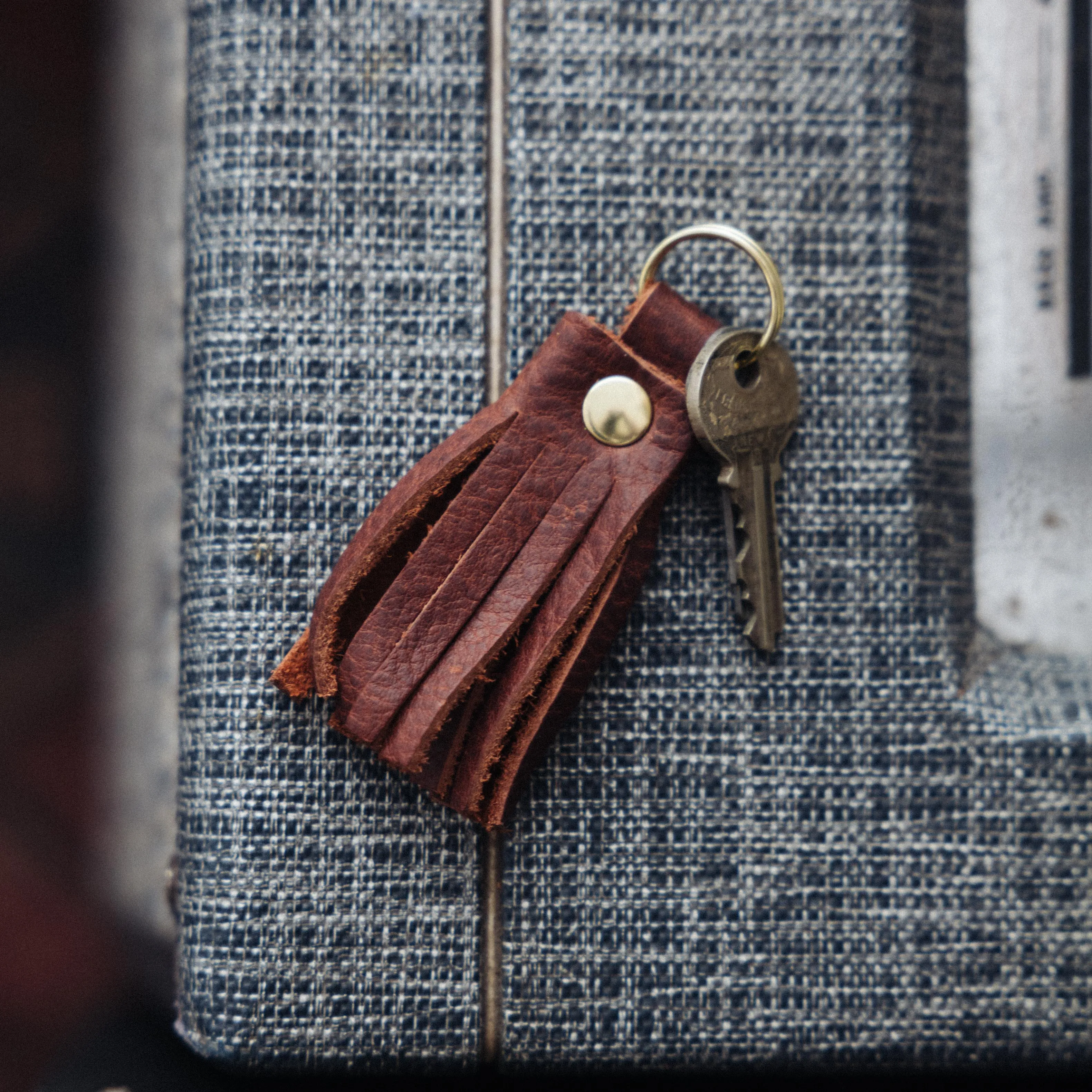 Jet Black Tassel Keychain