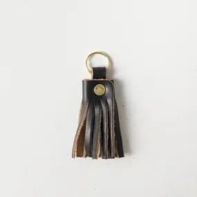Jet Black Tassel Keychain