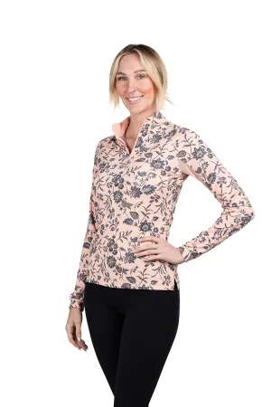 Kastel Long Sleeve Jacobean Peach Floral
