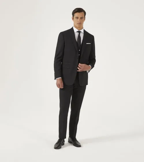 Madrid Black Male Fit Suit Trouser