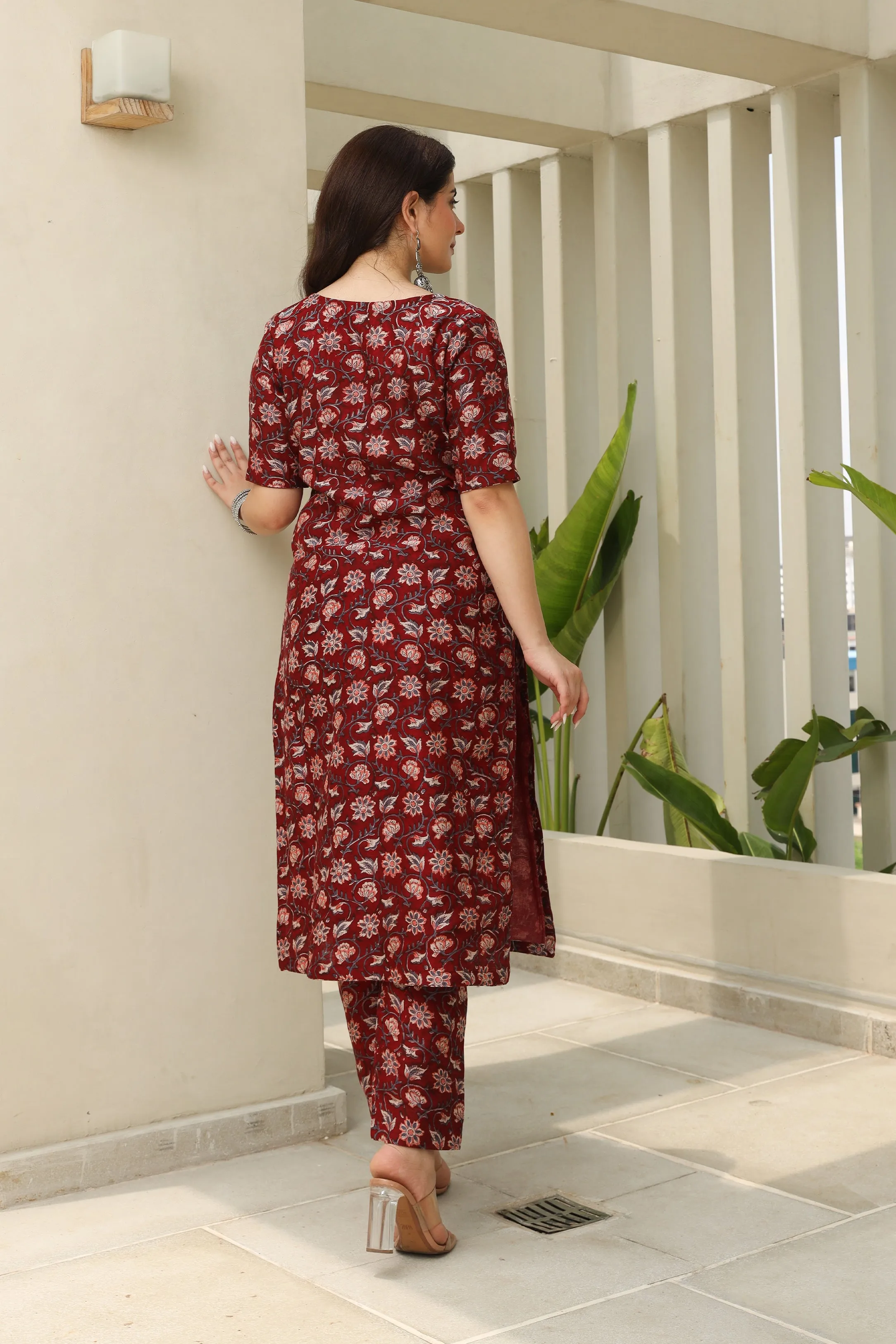 Maroon Zari Royal Chanderi Suit Set