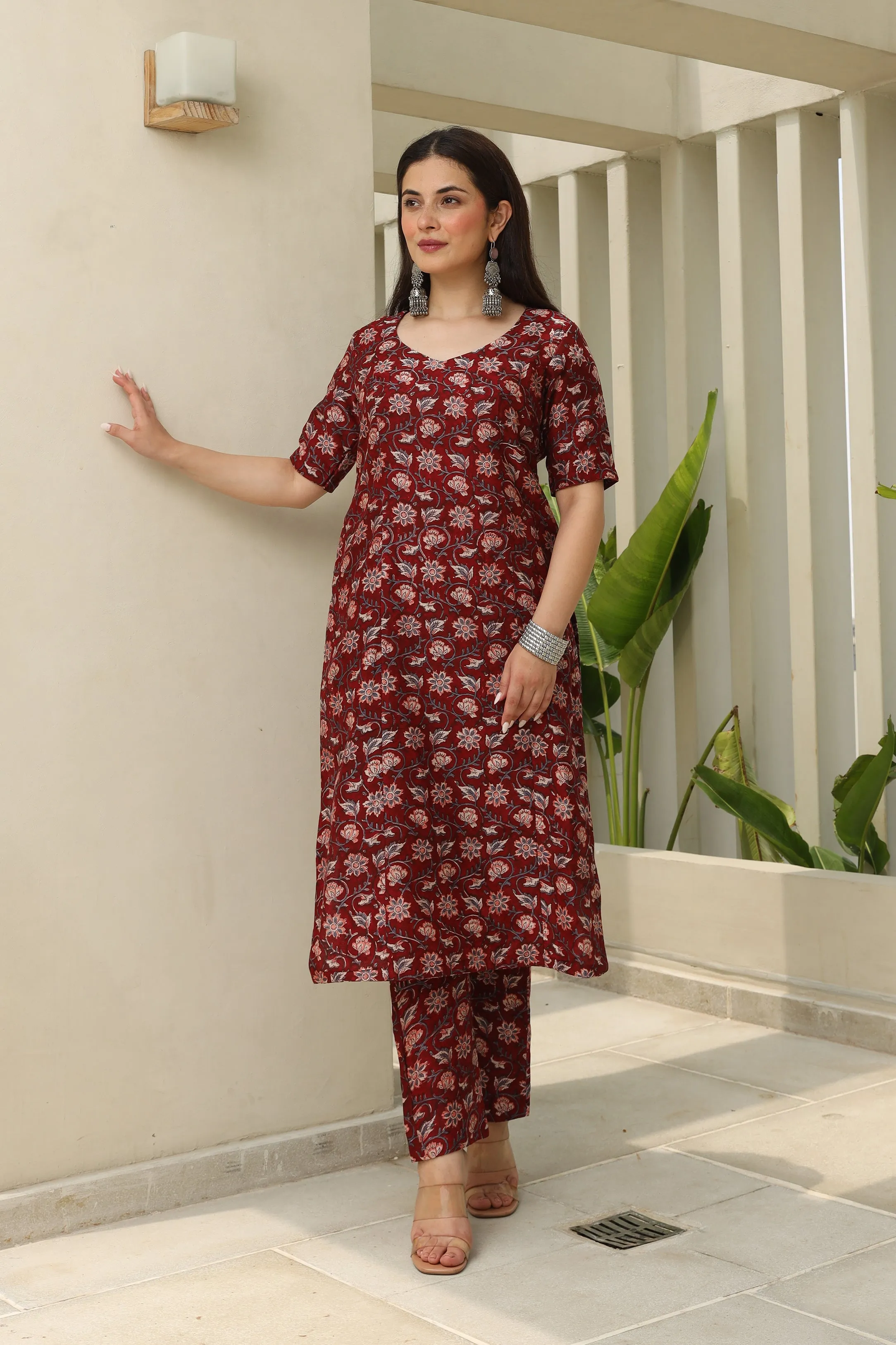 Maroon Zari Royal Chanderi Suit Set