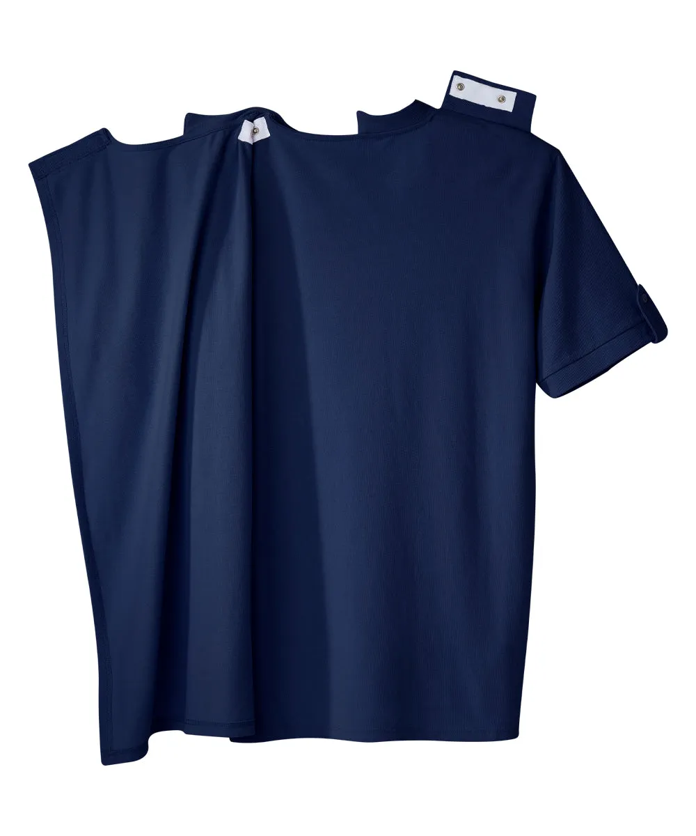 Men's Henley Shirt with Back Overlap