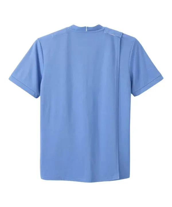 Men's Henley Shirt with Back Overlap