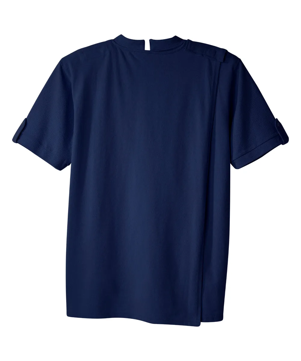 Men's Henley Shirt with Back Overlap