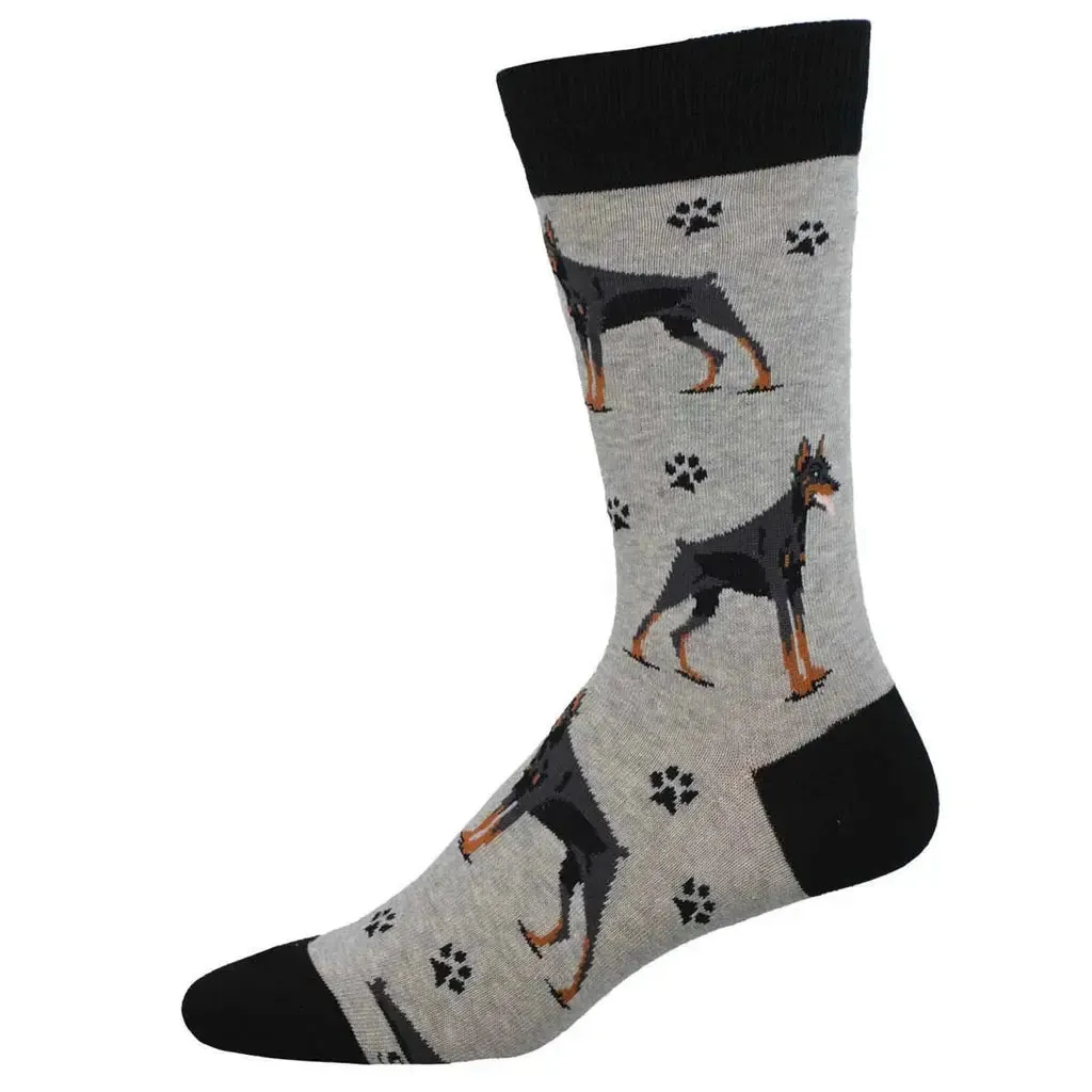 Men's SockSmith Doberman Socks  Tenacious, Loyal, and Sharp