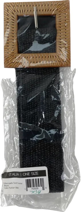 Mermaids Swimwear Black Italia Belt One Size