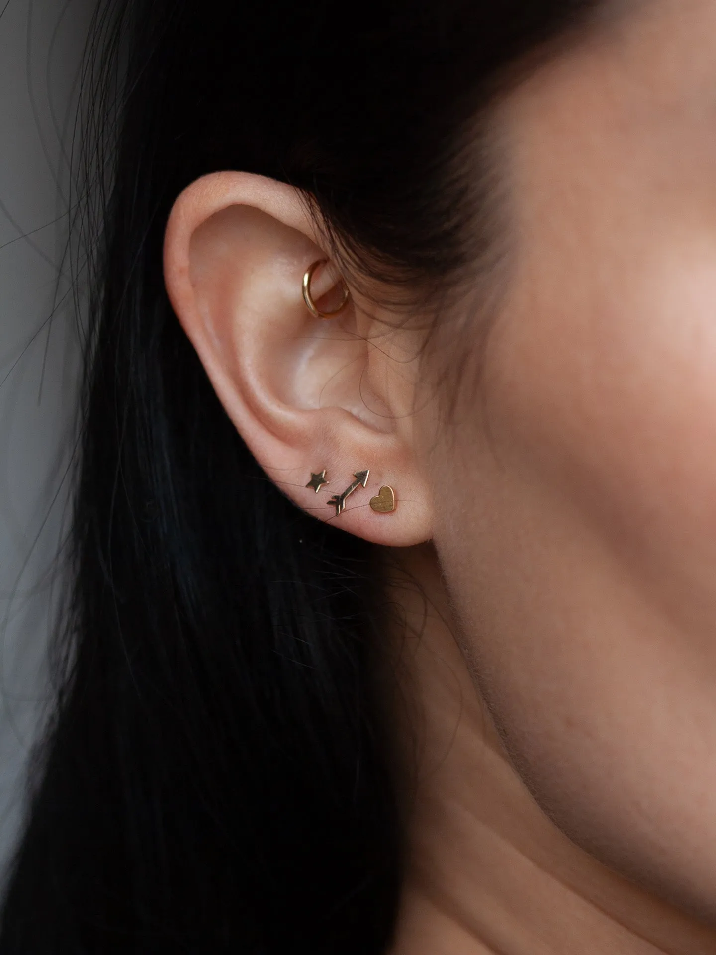 Mini Cupid Arrow Stud