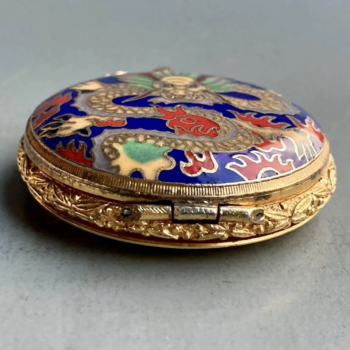 Mumei Pocket Watch Skeleton Hunter Case Antique 45mm Gold
